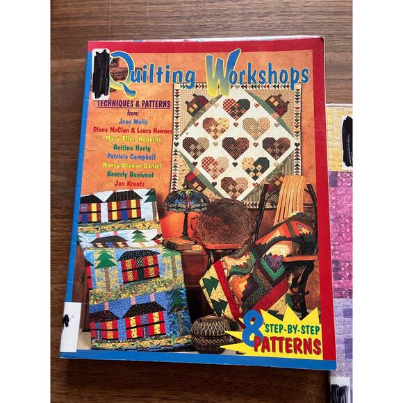 Lot of 3 Quilting Books EX-Library | Sampler, Grid Quilts, Quilting Workshop - Picture 8 of 9